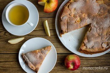 рецепт шарлотки с яблоками - шаг